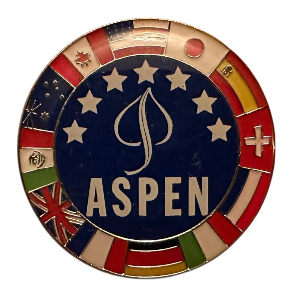 Vintage Aspen Mountain Enamel Ski Pin